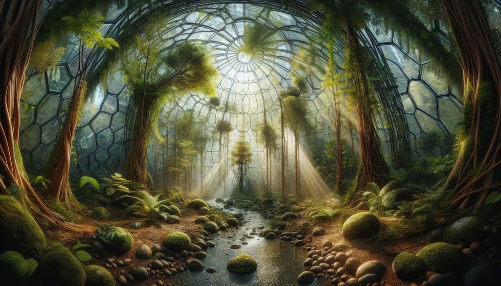 biodome, greenhouse, ecosystem